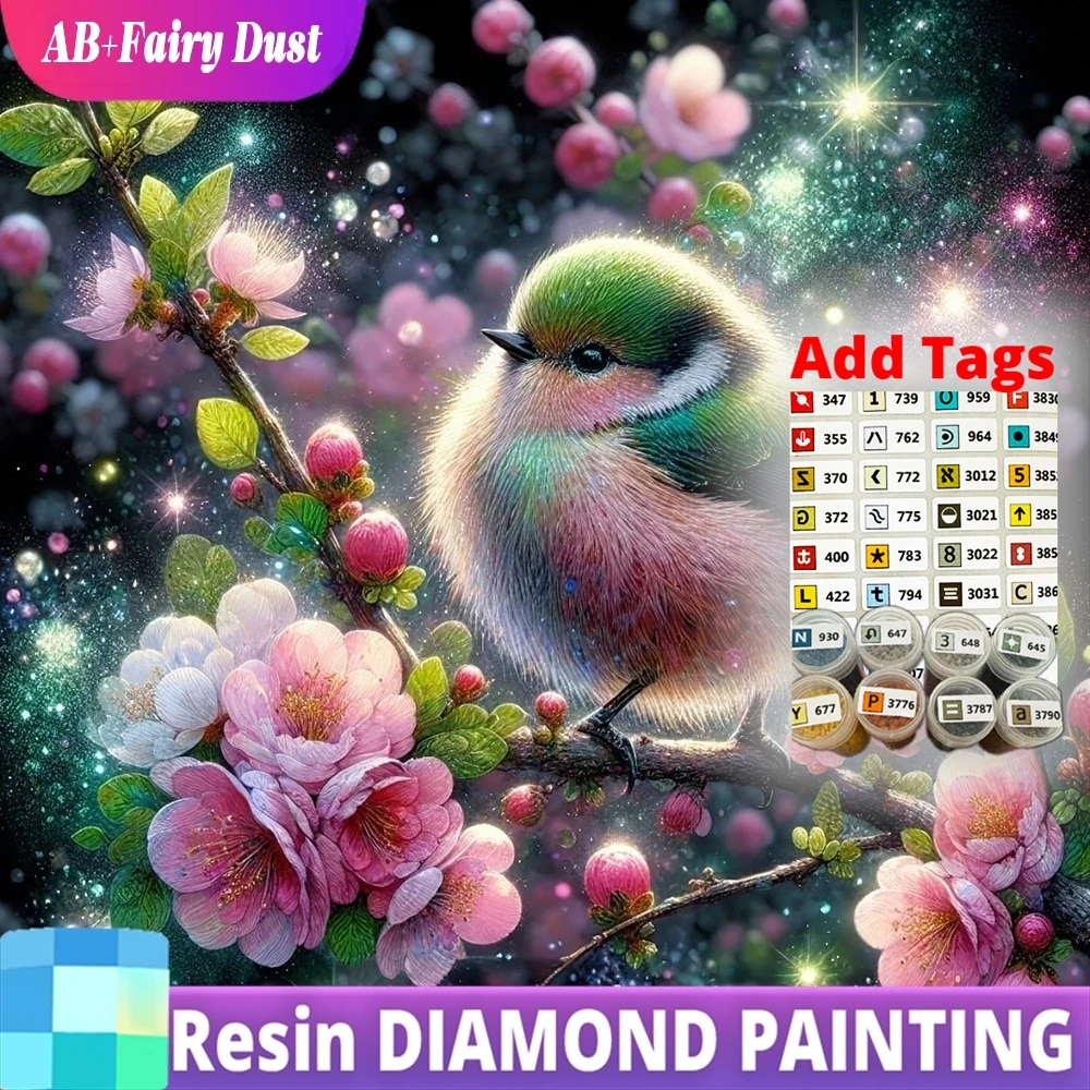 

Набор для вышивания алмазной мозаикой 5D DIY: Фея из смолы, AB-стразы, Колибри, Цветы, Животные. Набор для рукоделия, декор для стен.