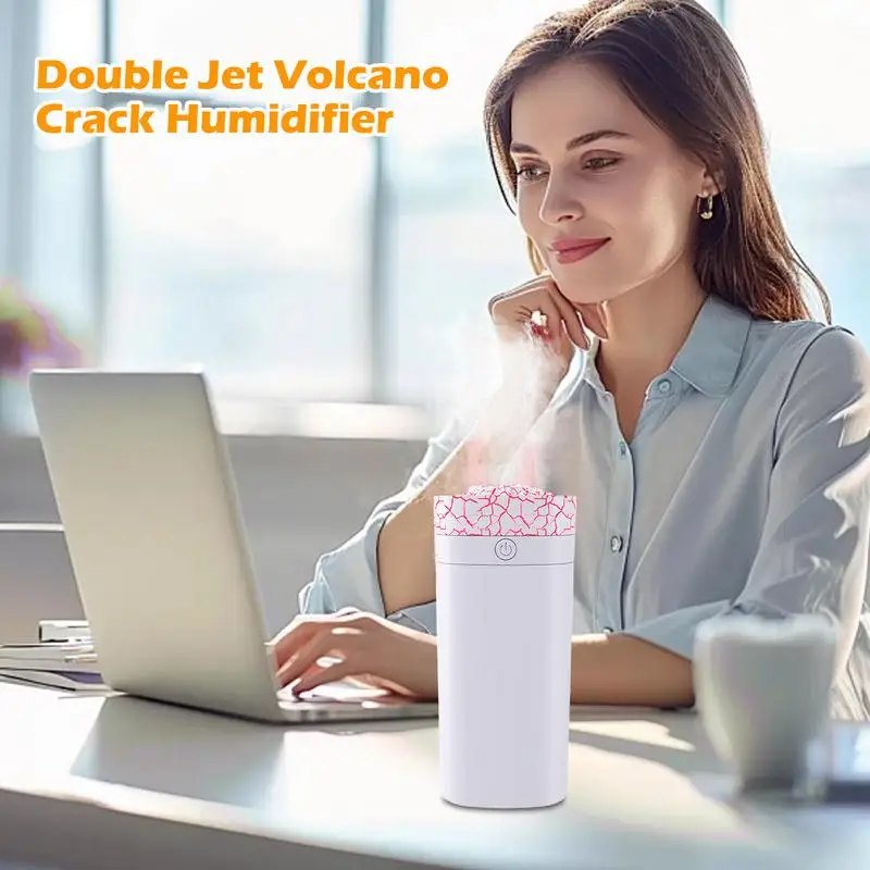 Room Humidifier Volcano Desktop Humidifier Rechargeable Misting Tool With Large Capacity Air Purifier For Bedroom Living Offices