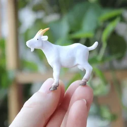 1 Piece Simulation Farm Animal Goat Lamb White Sheep Small Statue Figurine Crafts Ornament Miniatures Decor