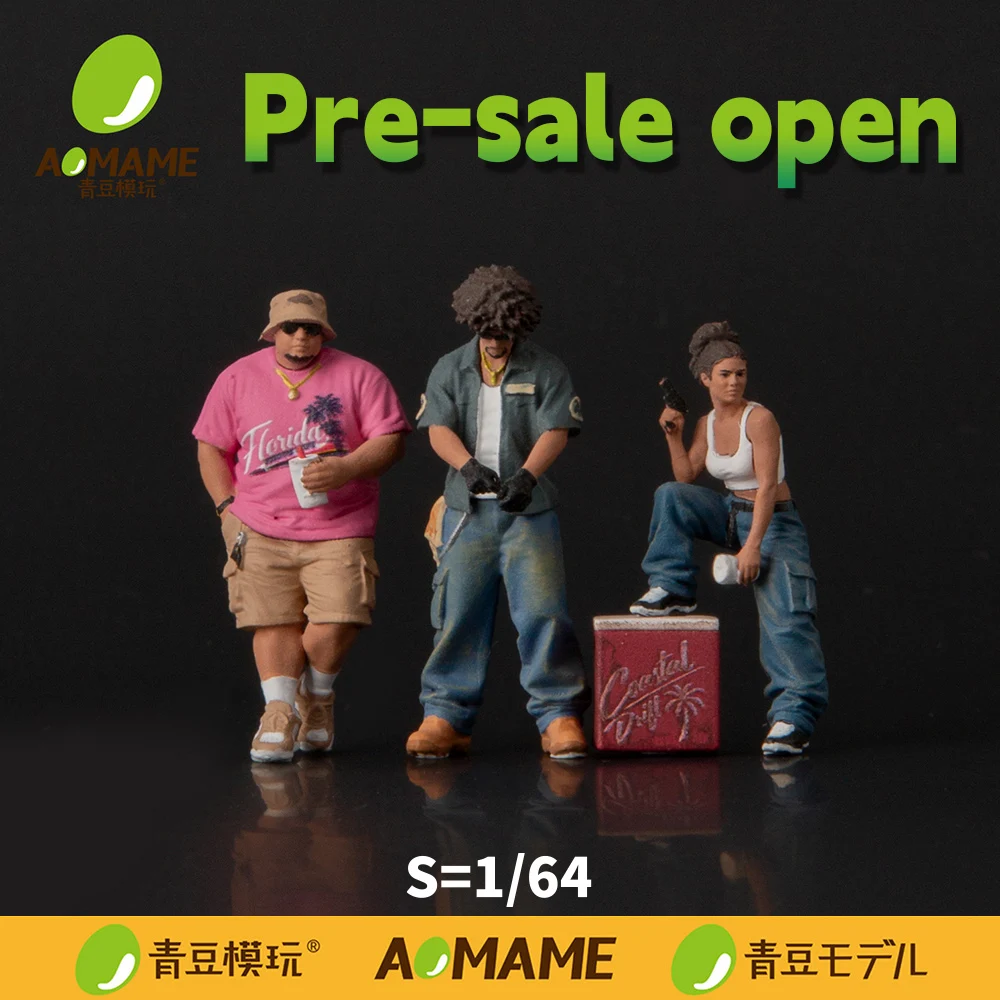 Vorverkauf Kicarmod 1/64 Resin-Figurenset, 3D-gedruckte Miniaturmodellspielzeuge, vielseitige Puppenfiguren für Diorama-Szenenpräsentationen