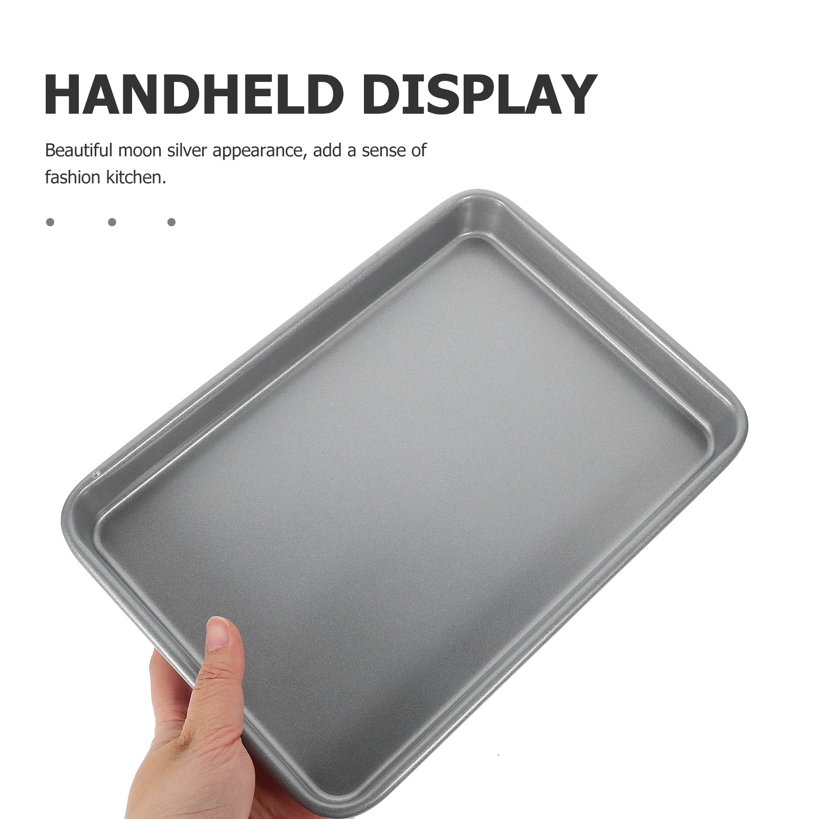 

Non Stick Rectangle Brownie Cake Pan 9 5 Inch Silver Cookie Sheet Oven Roasting Tray Baking Tool Kitchen Barware Small Pan