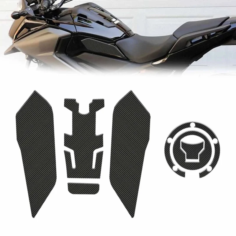 Motorcycle carbon accessories fiber oil fuel gas tank pad tank path decal protector sticker for Honda NC750X NC 750x NC700 NC700