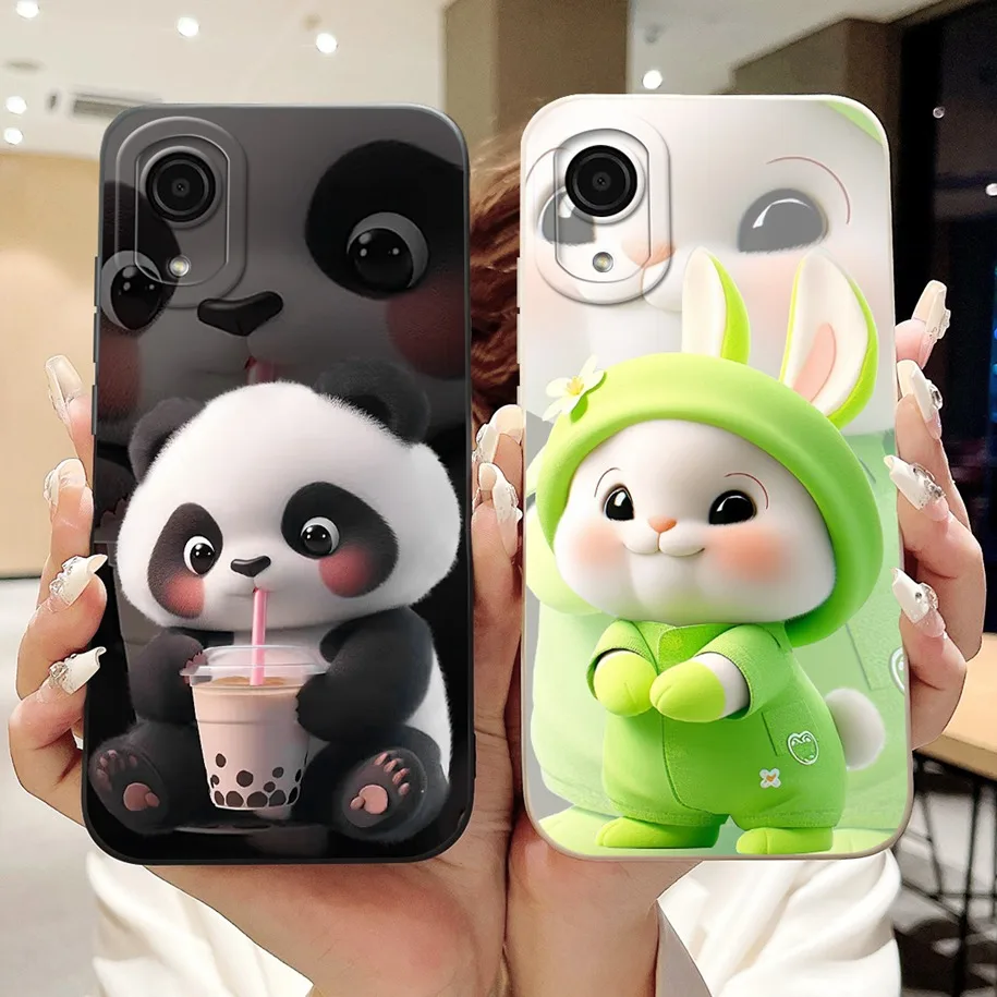 Para Samsung Galaxy A03 Core funda de silicona suave TPU Panda Rabbit contraportada para Samsung A03 Core fundas de teléfono A032F A03Core parachoques