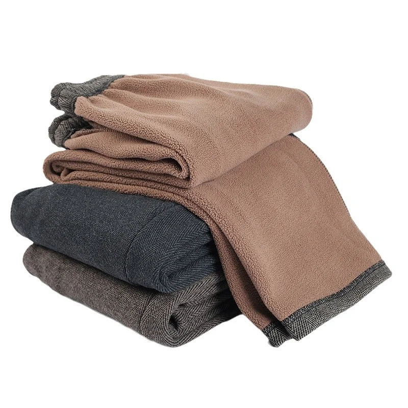 High Quality Woolen Straight Trousers Women Autumn Winter Oversize 6XL High Waist Pants Fleece Thicken Warm Casual Pants Female