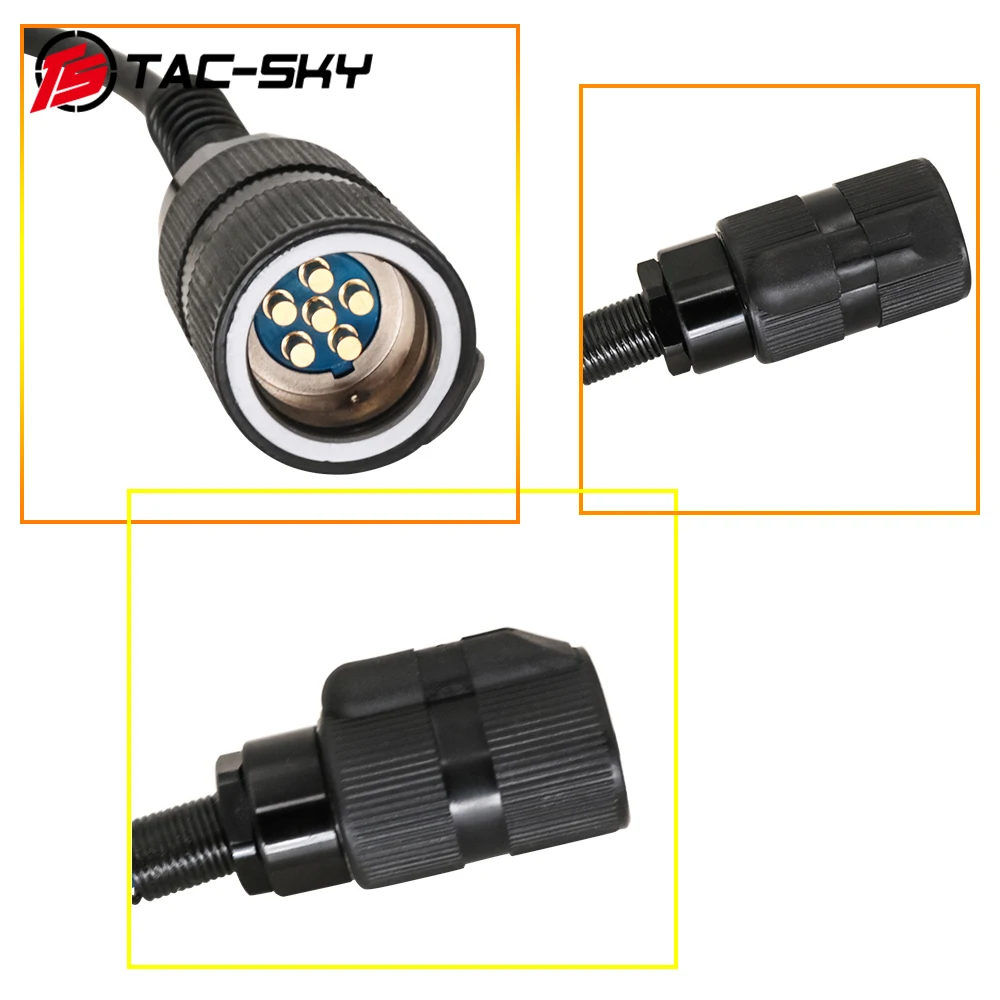 TS TAC-SKY 6-Pin PTT Adapter AN/PRC 148 152 152A 163 PTT Compatible TAC-SKY/Z-TAC Tactical Headset Civilian Version