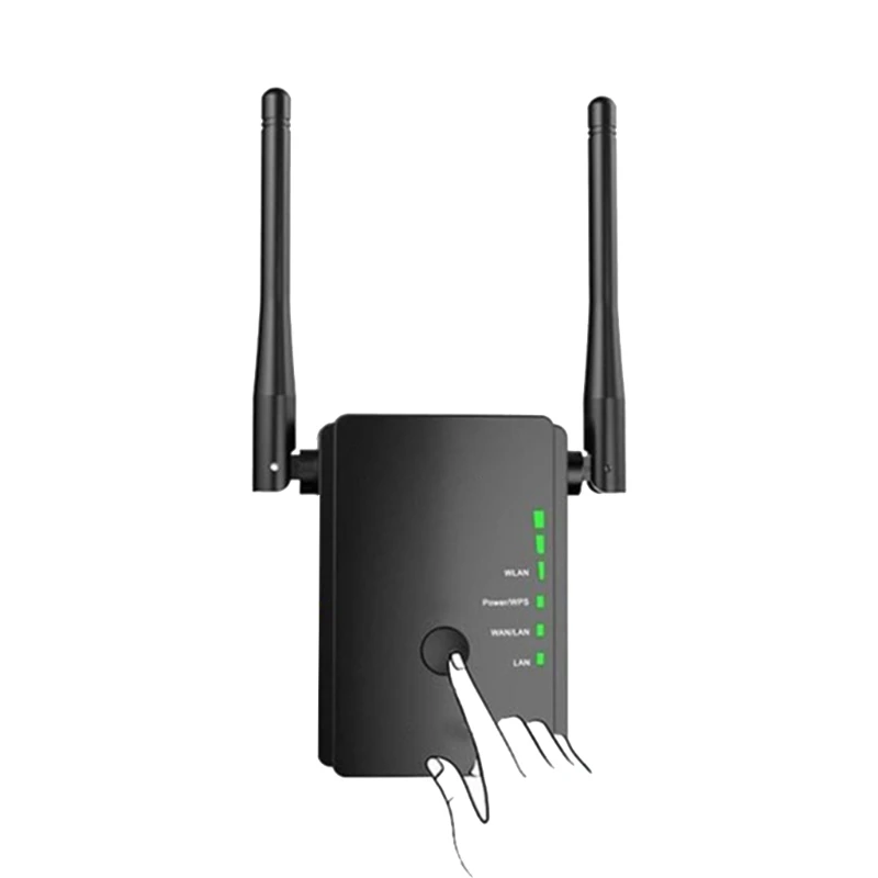 

2024 New 2.4GHZ 300Mbps Extenders Signal Repeater Wifi Boosters Expand WiFi Coverage 2xExternal Antenna Improve Signal Strength