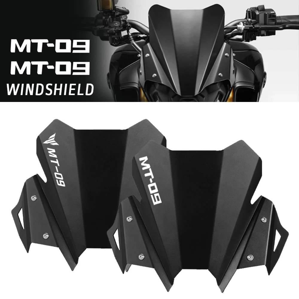 

2025 2024 2023 Fit For Yamaha MT09 MT-09 MT mt09 2021 2022 Motorcycle Windshield Windscreen Aluminum Kit Deflector Fairing Cover