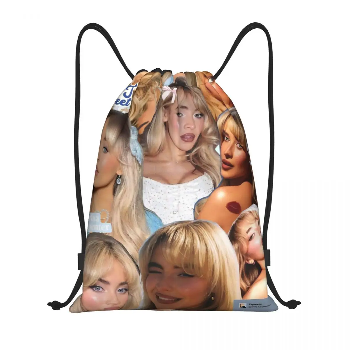 

Sabrina Carpenter Drawstring Backpack Gym Sports Sackpack String Bags for Yoga