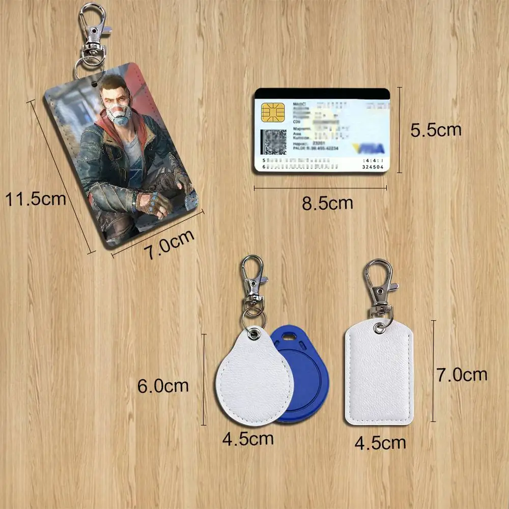 Kyle Crane Dying Light Card Holder Keychain Key Ring Door Lock Access Protective Case For Security Gift