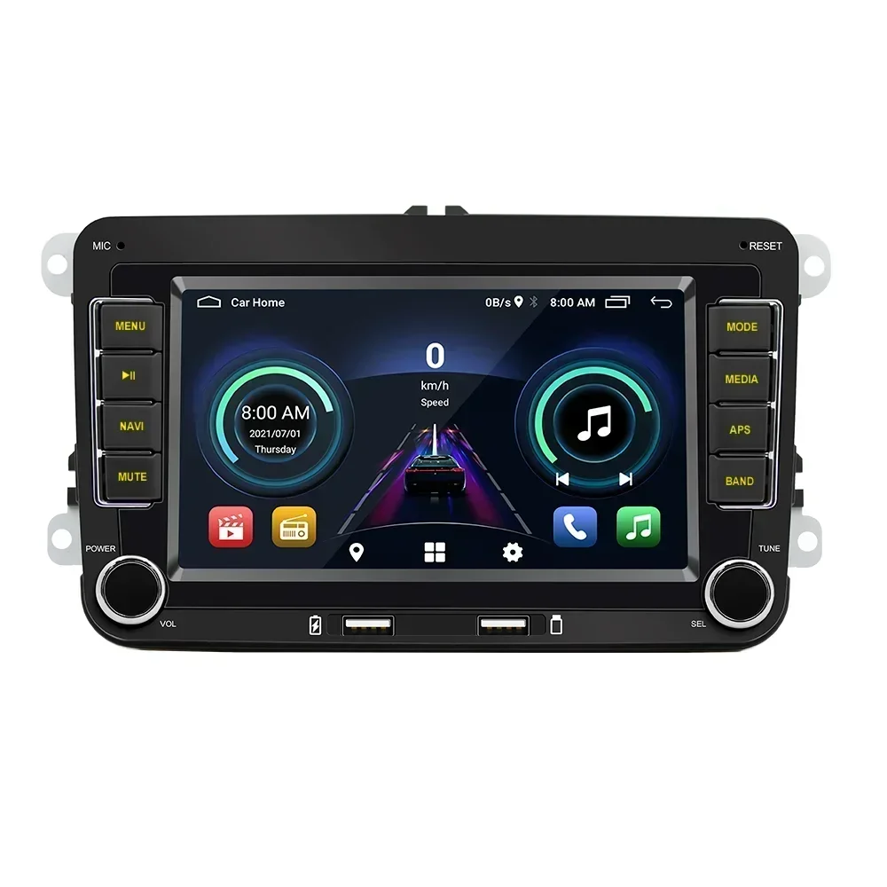 For VW/Passat/Touran/Caddy /Jetta /Polo/Seat 2 Din Android 10 Car Radio Stereo 2din Car Multimedia Player GPS Radio WiFi AUX-in