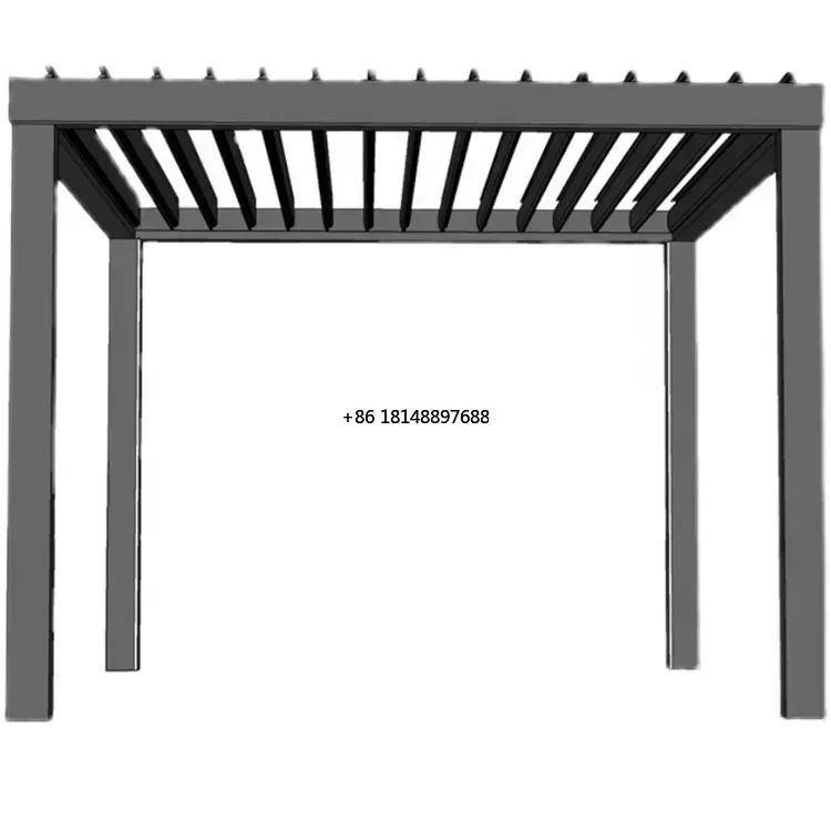 Hot Sale Un Pergolas De Exterior Louver Roof System Patio Cover Roof Retractable Motorized Pergola Sliding Roof