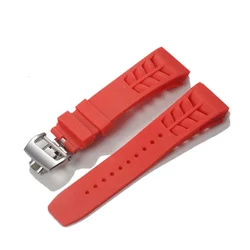 Men's Silicone Watch Strap for Richard Mille Red Black Green Gray Blue Yellow Orange Rubber Watch Band Accessories 25mm-20mm