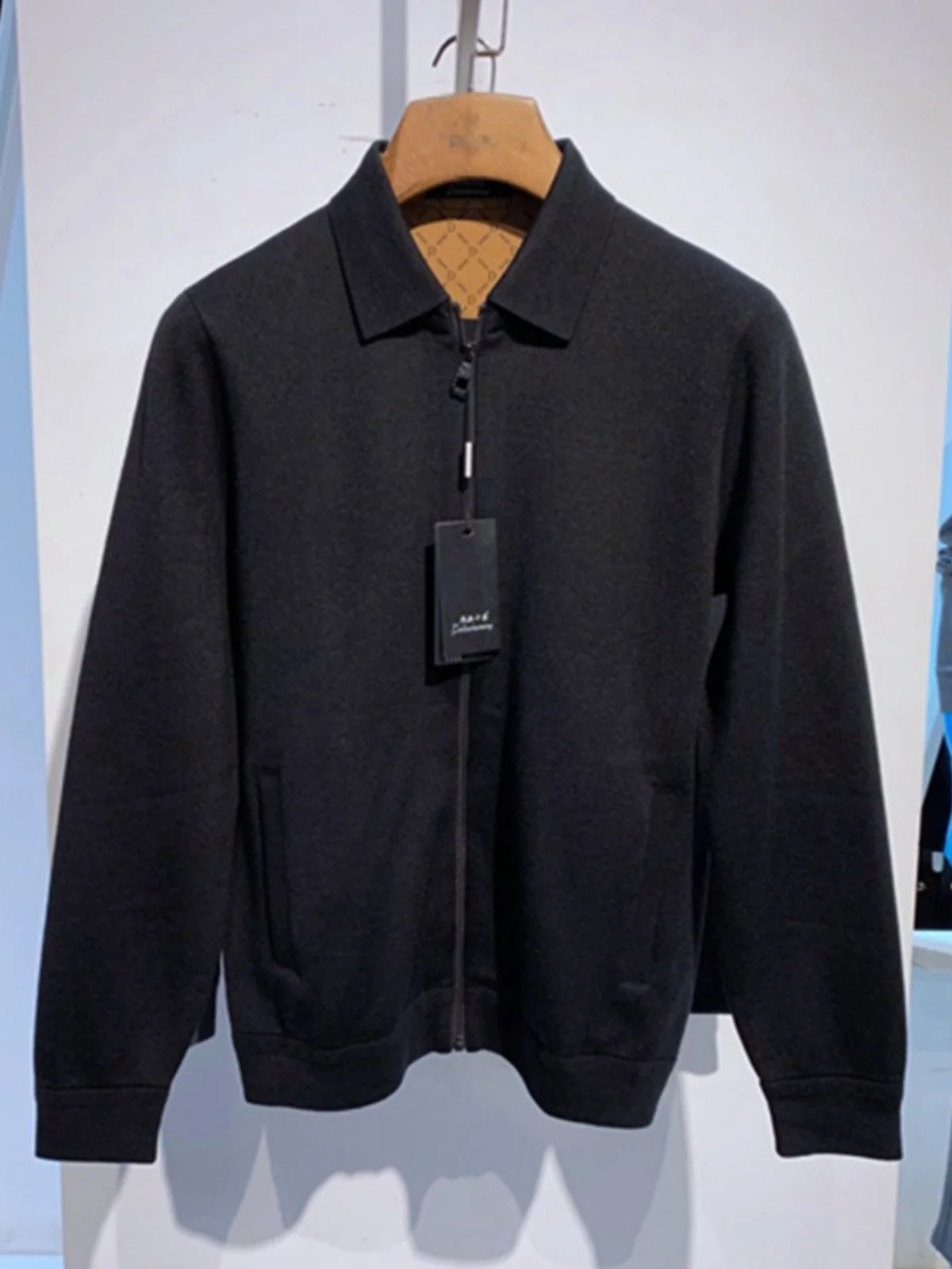 

Мужской свитер с V-образным вырезом на молнии из трикотажной смесовой ткани (шерсть) для весны и осени, повседневный, деловой, теплый, удлиненный