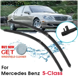 BROSHOO Car Windshield Wiper Blade Rubber 2000 To 2013 For Mercedes Benz S Class W220 W221 S280 S300 S320 S350 S350L S500 S600