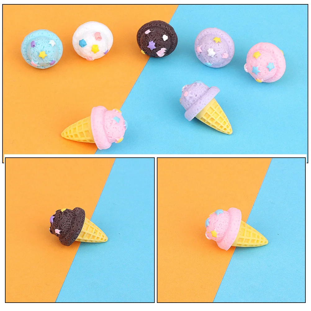 

15pcs Simulated Ice Cream Cone Fake Ice Cream For Coffee Bar Shop Home Decor Party Favors Artificial Dessert Display