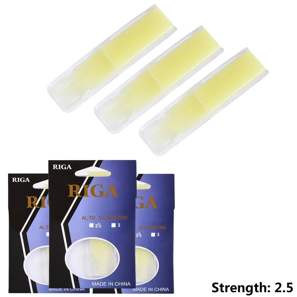 High Quality New Nice Portable Pratical Alto Sax Reeds Strength 1.5 Yellow 2.5 Moisture Resistance Resin Reeds