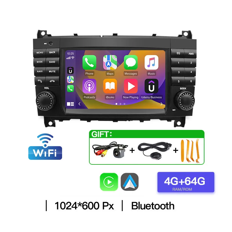 Voor Mercedes Benz W203 Klasse W169 B Klasse W245 Vito W639 GPS Navigatie WIFI Android 13 Draadloze Carplay Auto spelen Android Auto
