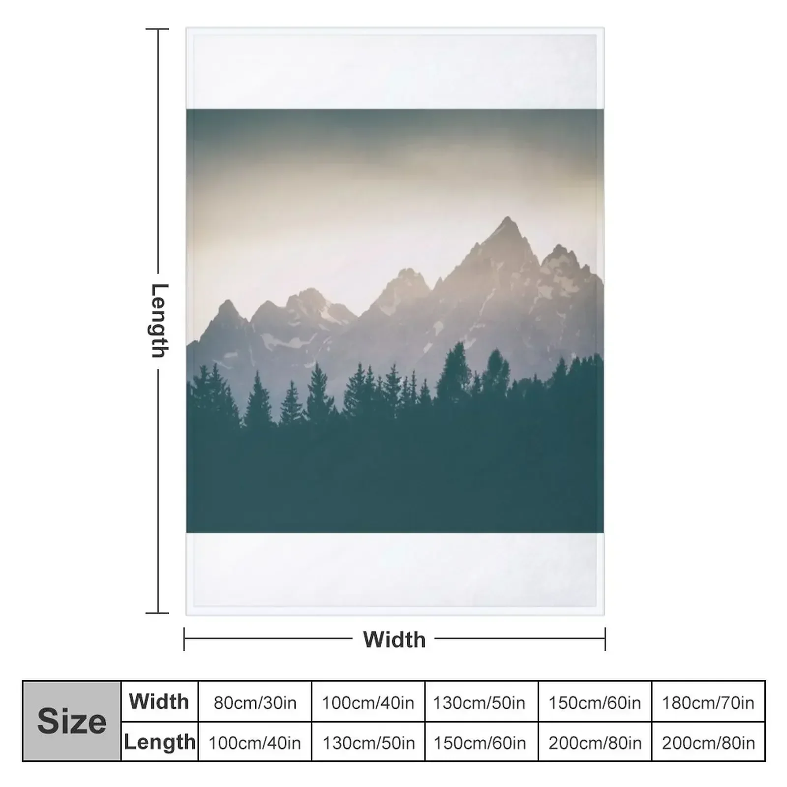 Grand Tetons Throw Blanket couch cozy soft plush fuzzy picnic outdoor blanket