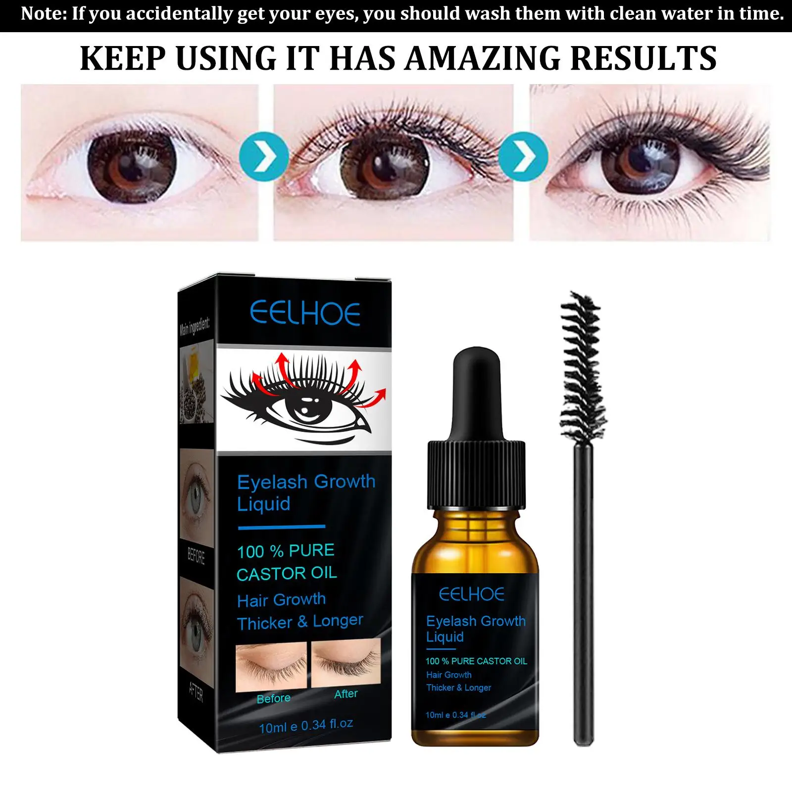 Eyelash Growth Serum Eyelash Enhancer Longer Fuller Thicker Lashes Eyelashes Eyebrows Enhancer Eyelash Care Product