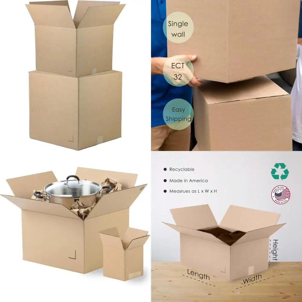 Corrugated Cardboard Shipping Boxes 26x20x12 - 15-Pack Brown/Kraft for Mailing, Packing, Moving, and Storage Needs
