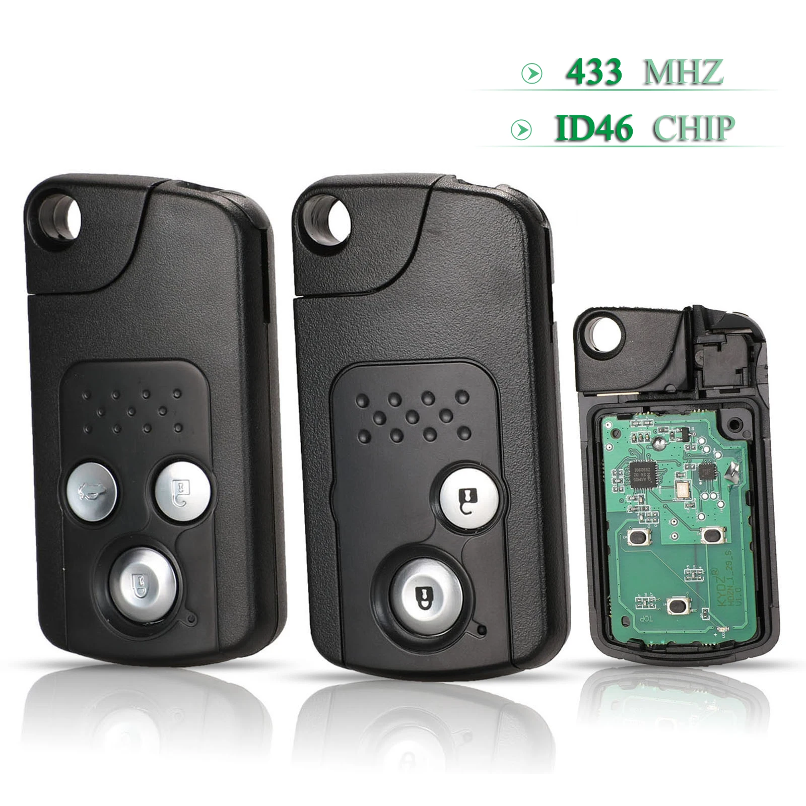 Jingyuqin 433Mhz ID46 Chip FSK 2/3 Buttons Remote Smart Car Key Fob For Honda CR-V CRV 2013 2014 2015 2016
