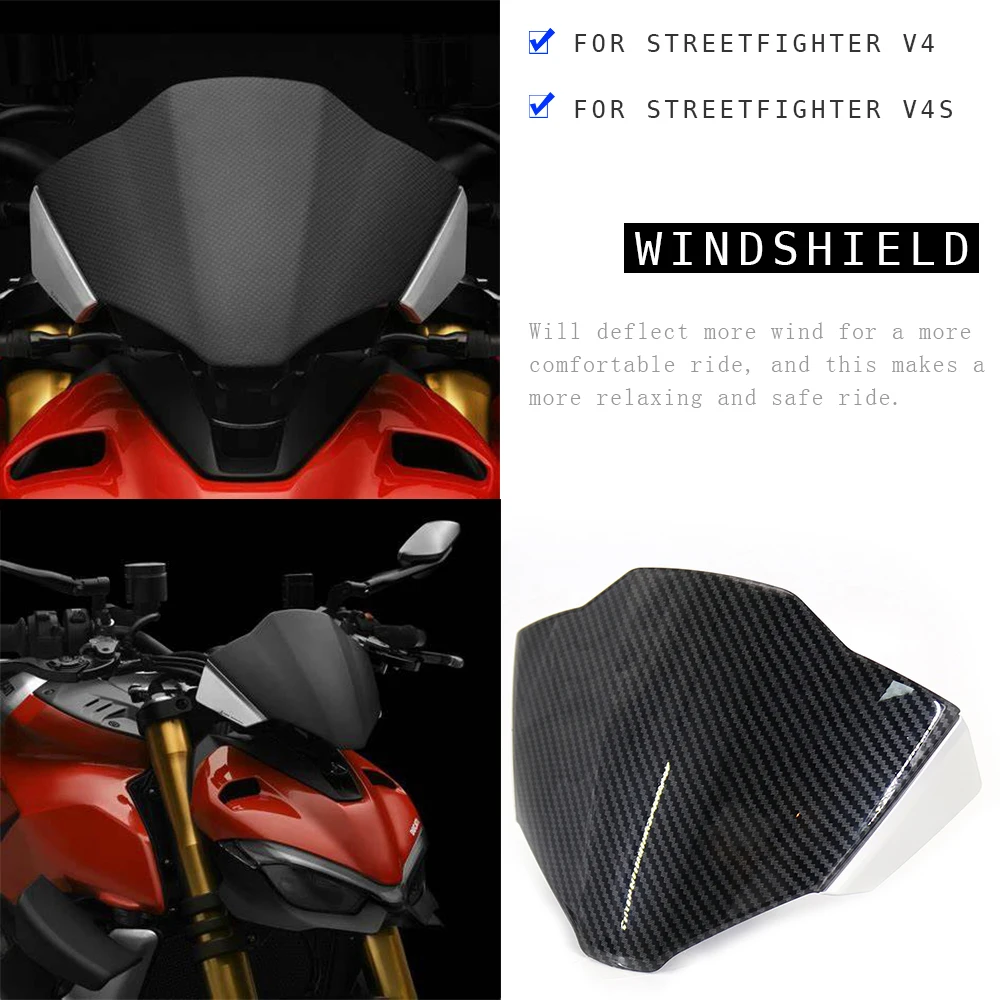 New Motorcycle Accessories Front Special Windshield For Ducati Streetfighter V4 STREETFIGHTER V4 S V4S 2021 2022 2023