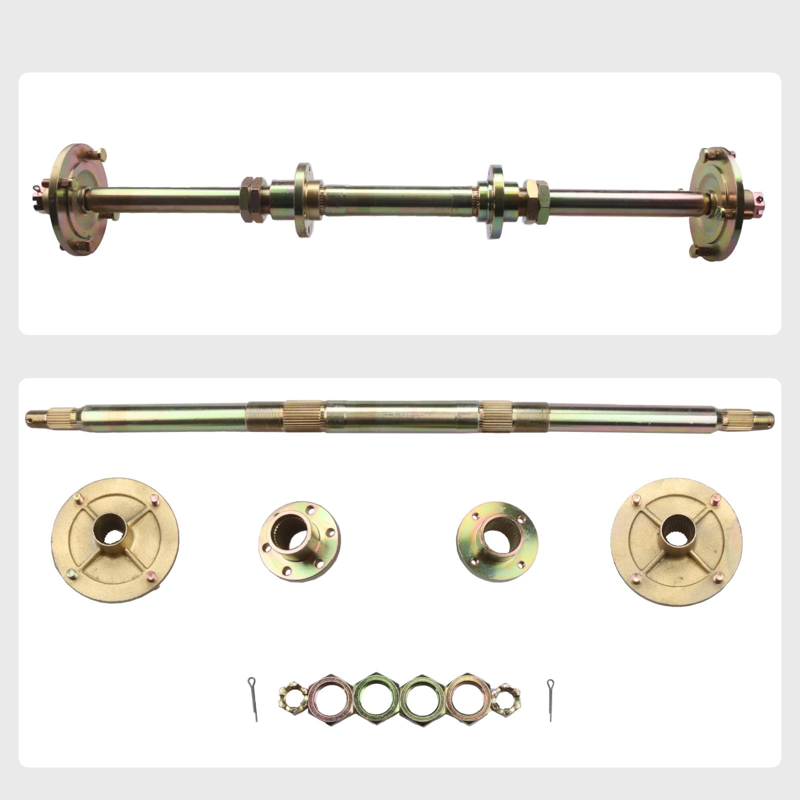 

82cm ATV rear axle assembly, suitable for DIY 150cc-250cc ATV shock-proof frame UTV off-road vehicle four-wheel ATV accessories