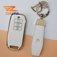 7 Button TPU Gold Edge Key Shell Keychain Key Ring For Kia Sorento MQ4 2020 2021 2022 EV6 K8 v6 Car Remote Key Case Cover Shell