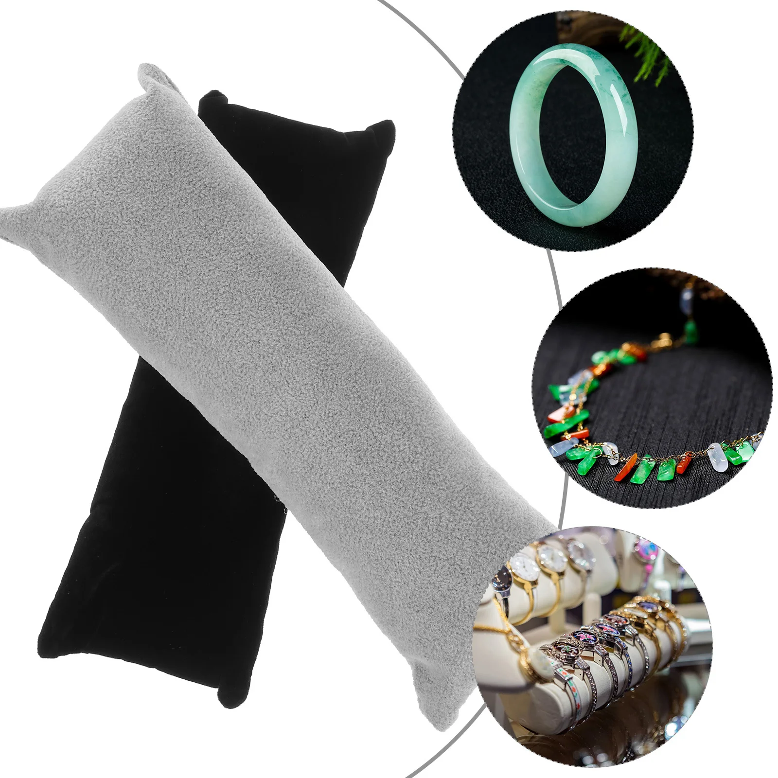 

2pcs Watch Pillows Jewelry Display Cushions For Bracelets Anklets Organizer Lightweight Holder Exhibition Retail Store Home