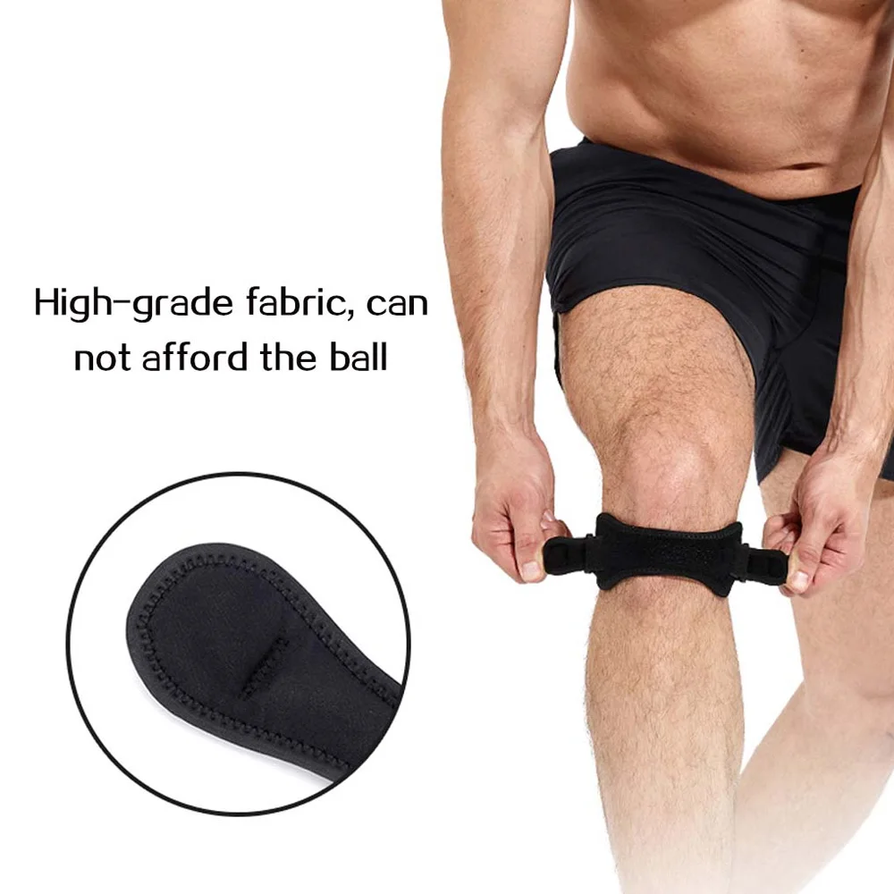 2Pcs/1Pair Adjustable Knee Pad Knee Pain Relief Patella Stabilizer Brace Support for Hiking Soccer Basketball Running Sport