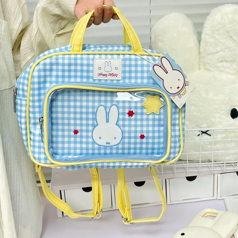 

Cartoon Miffy Backpack Cute Portable Backpack Travel Picnic Portable Creative Niche Blue Itabag Boys and Girls Christmas Gift