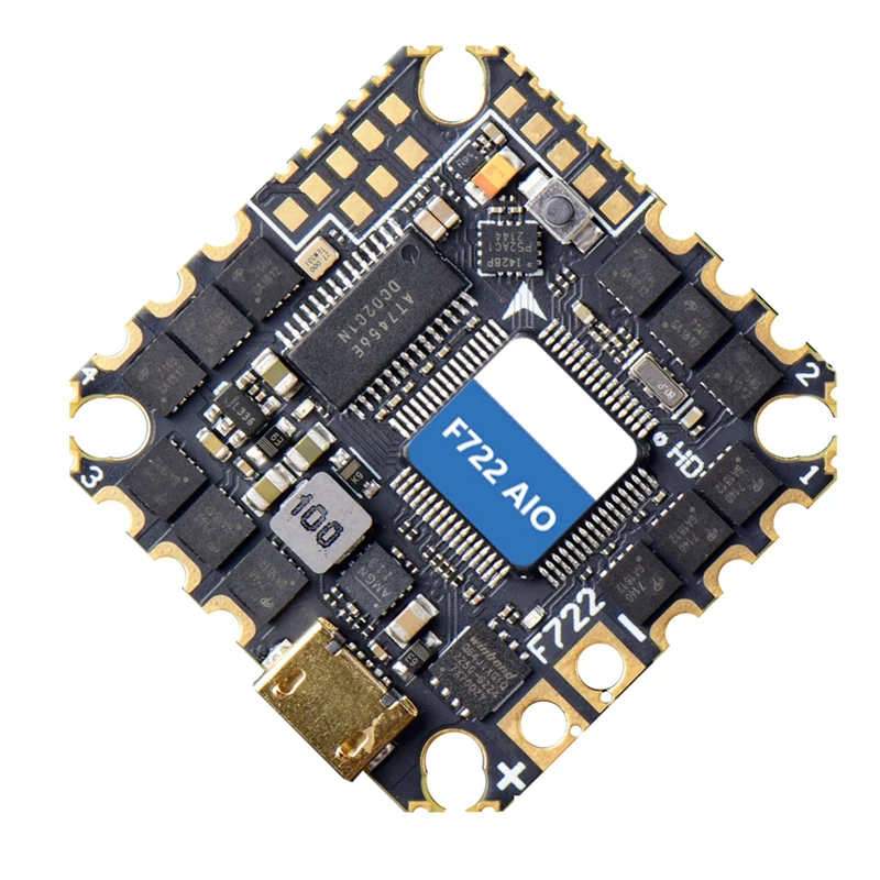 

A29F-GHF722AIO-HD 40A AIO Baro OSD F722 Flight Controller BLHELIS 40A 4In1 ESC 2-6S For FPV Freestyle Cinewhoop