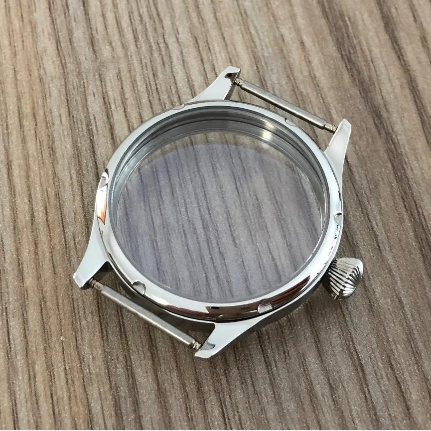 41MM 316L Stainless Steel Watch Case Fit ETA6497/6498 ST3600/3621 Mechanical Hand Wind Movement  Men\'s  Gift Accessories 37-21