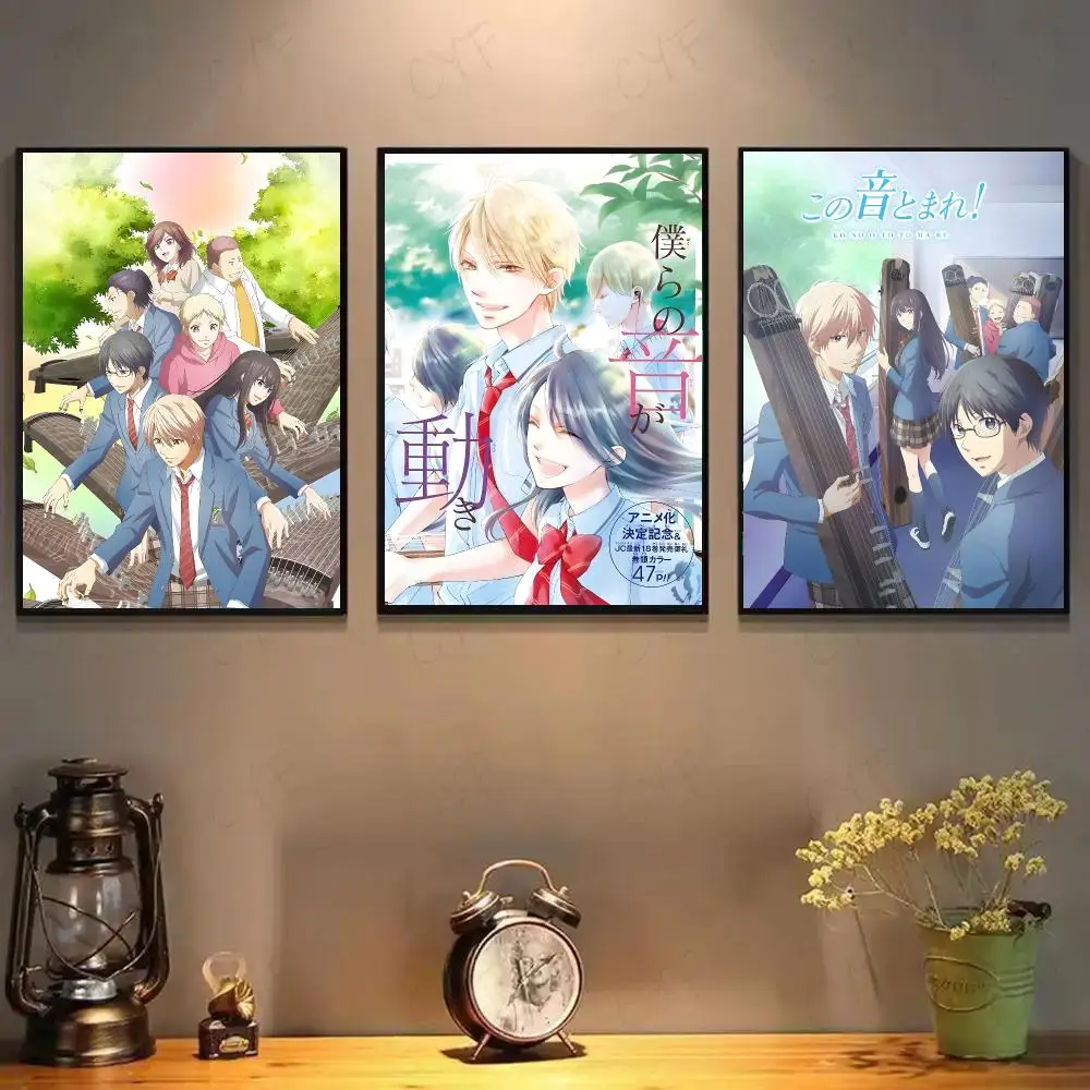 K-Kono Oto Tomare Mange Poster High-definition Art Sticker Self Adhesive Waterproof Home Decoration For Living Room