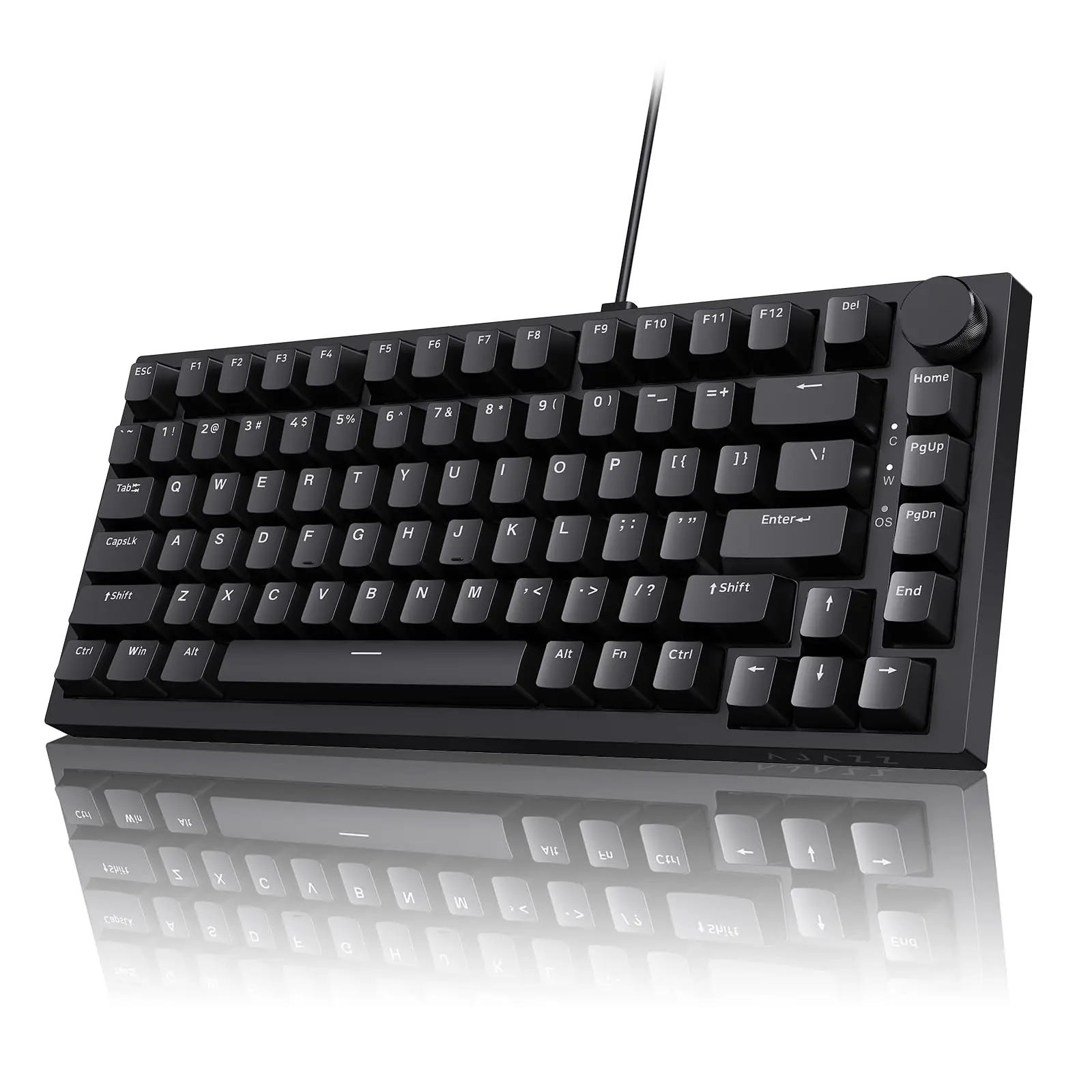 Ajazz ak820 pro teclado mecânico para jogos com fio e sem fio tri-mode rgb retroiluminado interruptores permutáveis a quente, layout compacto 70%, pc/mac