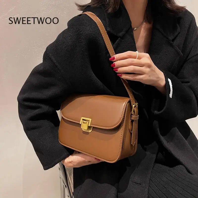 2026 New Women Fashion Vintage Crossbody Bag Casual Pu Shoulder Bag for Daily Commute