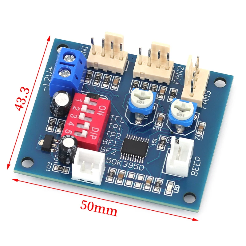 PWM PC CPU Fan Temperature Control Speed Controller Board Speed Controller Temperature Probe Buzzle DC 12V 5A