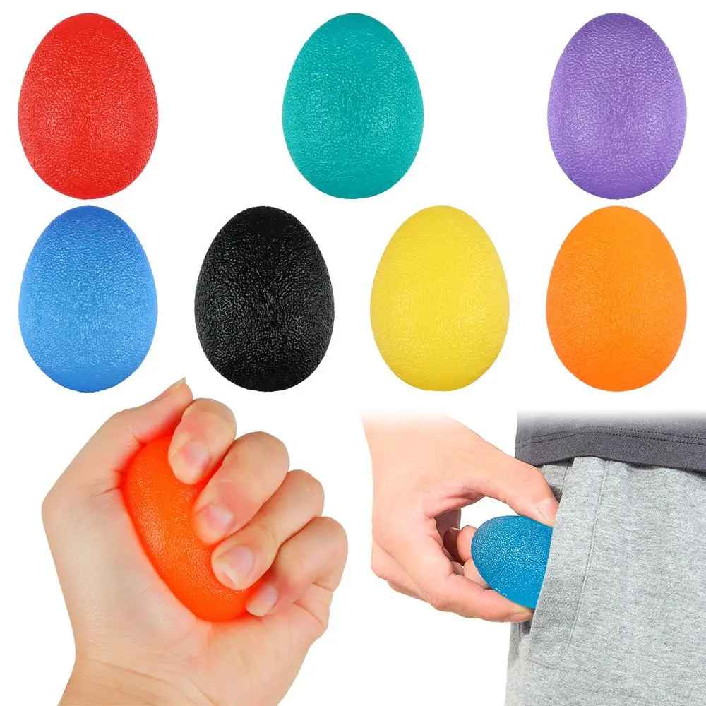 Silicone Ball Hand Grip Strength Trainer Adults Kids Wrist Rehab Therapy Stress Relief Finger Resistance Exercise Squeezer