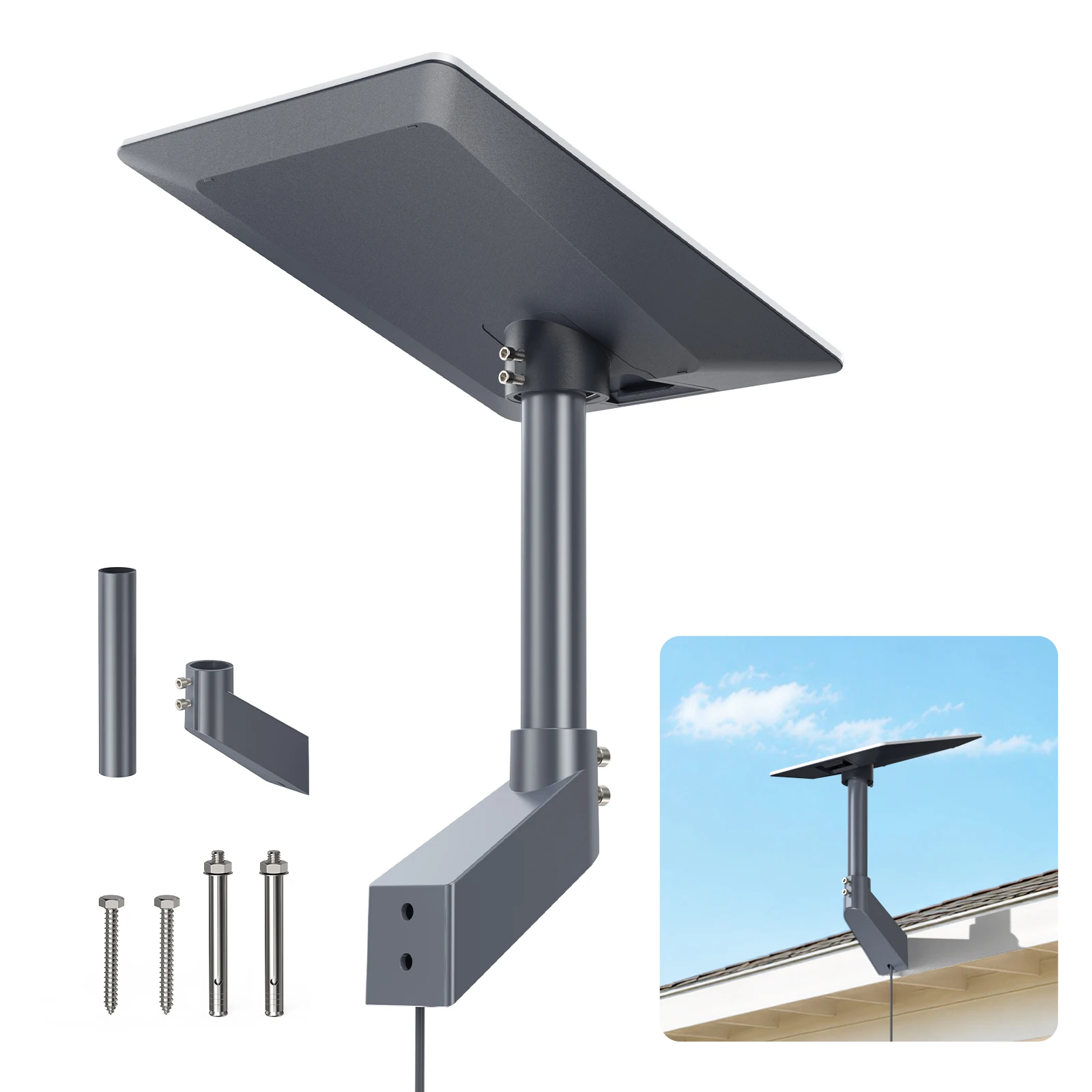 EDUP SK0180 V5 Starlink Mini Wall Mount Bracket 360° Rotatable Heavy Duty Carbon Steel Weatherproof Outdoor Eave Mount