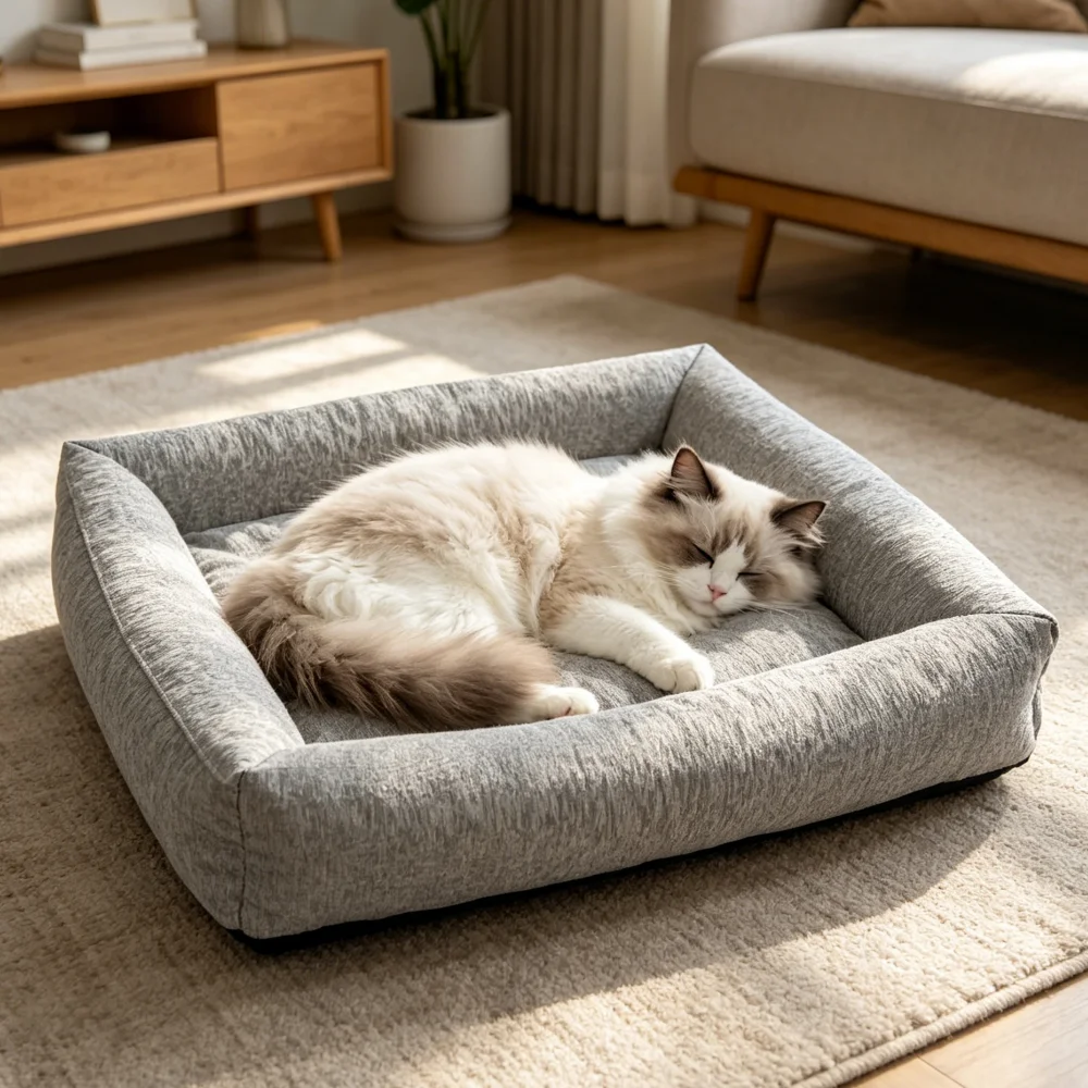 Pet Bed – Dutch Wool Top, High-Elastic Sponge Sofa Bed for Large, Medium & Small Dogs and Cats