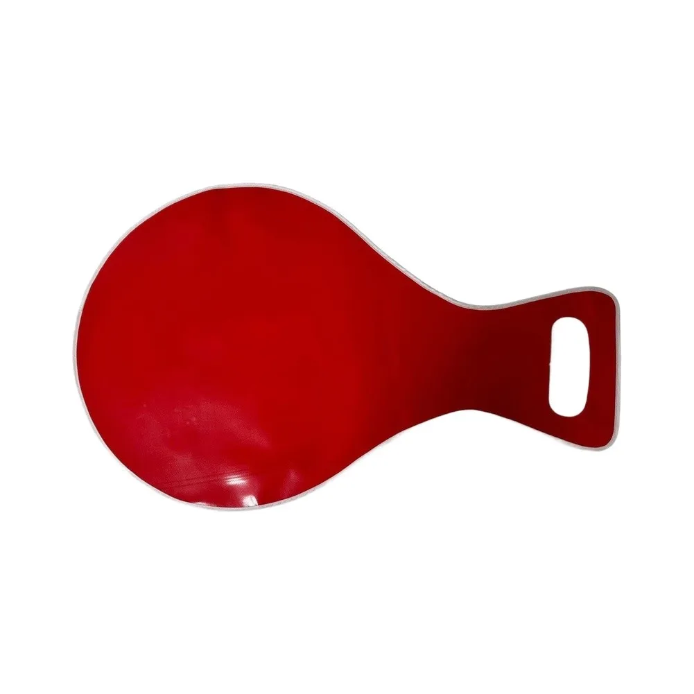 Foldable Snow Sled with Handle for Winter Sliding - 78 x 48 cm Red Lightweight Fabric Sled for Easy to Roll and Store