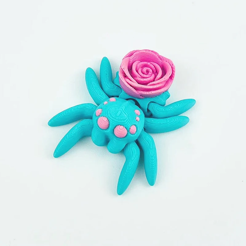 3D Printed Magnetic Spider Figurine Halloween Adorable Cartoon Spider Ornament Multi-Color Crawler Model for Fridge Desk Decor