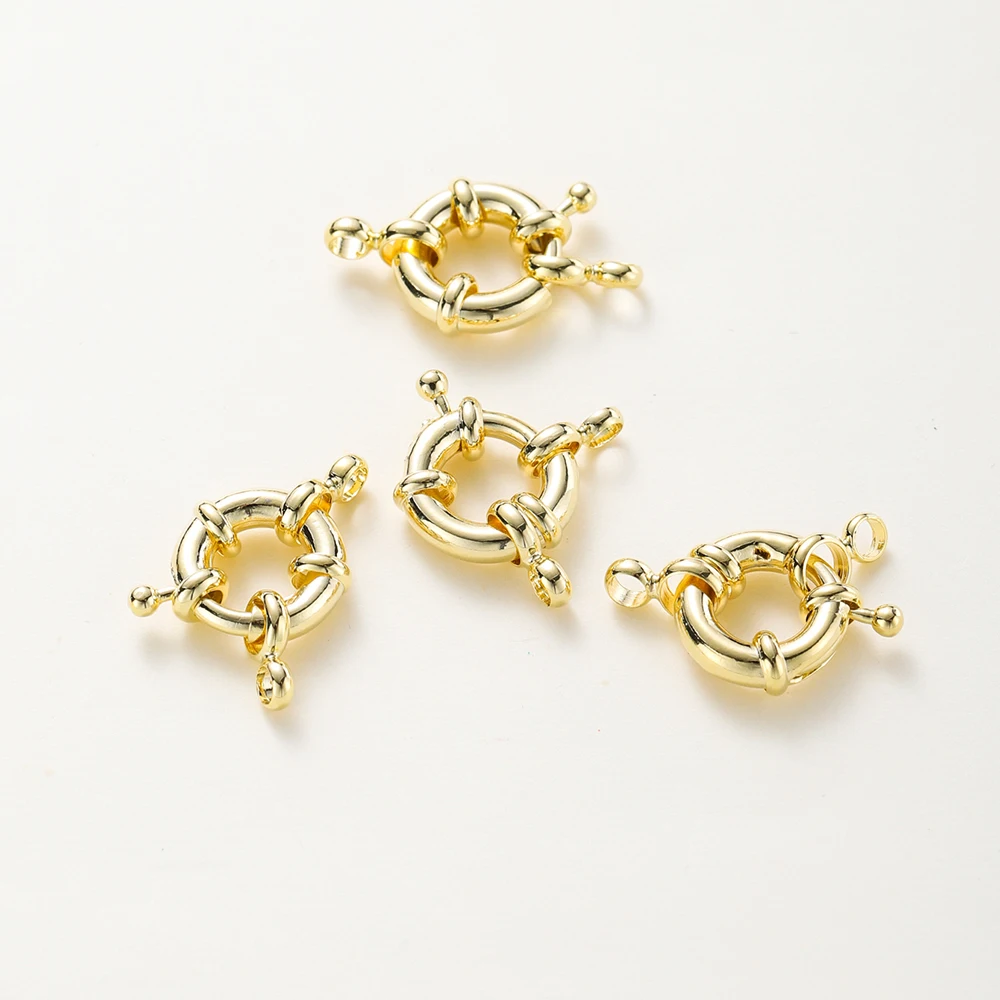 

4Piece/Pack 14/18K Gold Color Plated Brass 2 Holes Charms Bracelet Connectors for Diy Bracelets Jewelry Making Accessories