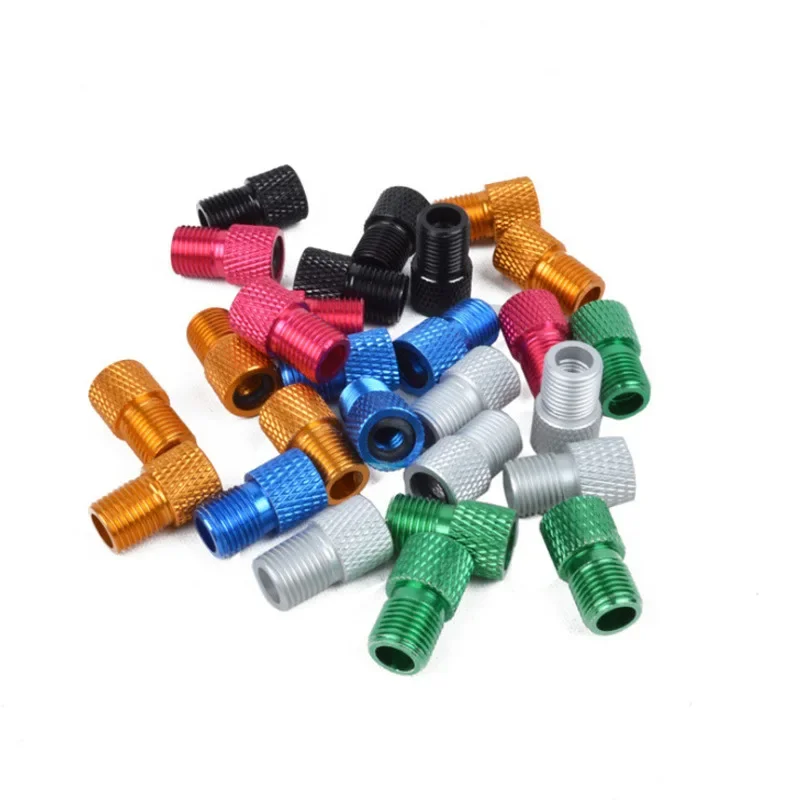 4PCS Aluminum Alloy Bike Valve Adapter Convert Presta To Schrader Valve Bicycle Pump Air Nozzle Tube Tools Bicycle Accessories