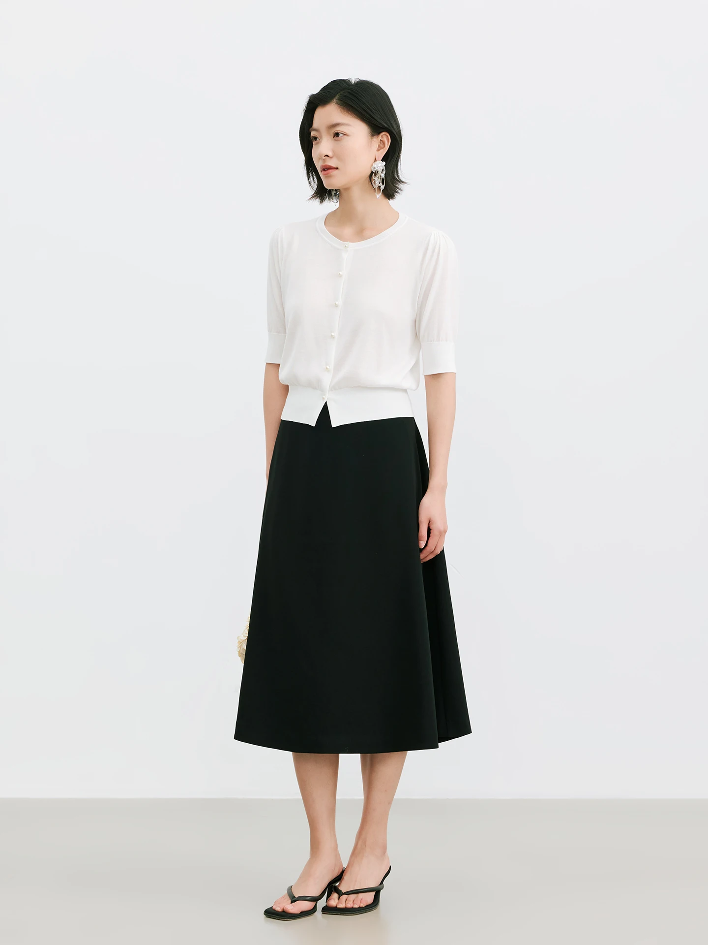 

Jaimin New A-Line Knee-Length Umbrella Skirt 4 Colors Versatile Half Skirt Women's Fashion Daily Commute Loose Fit