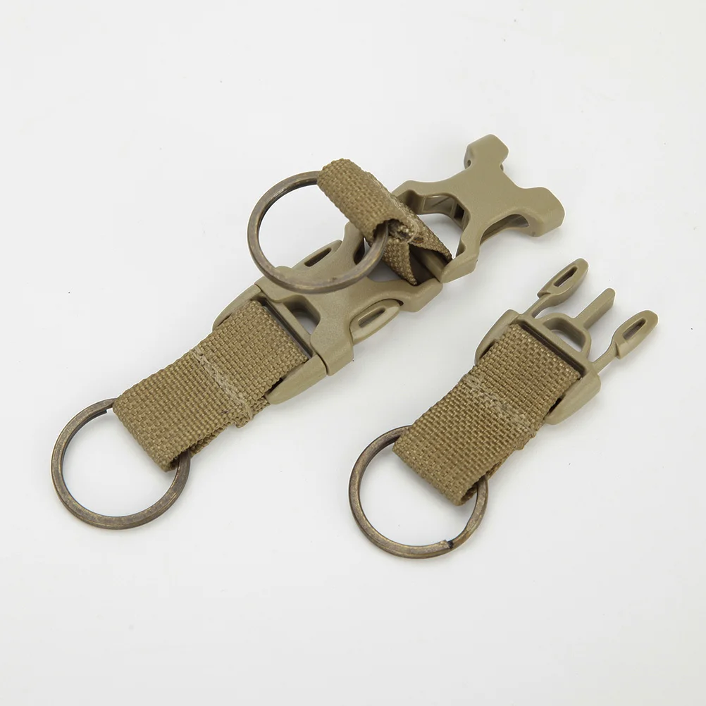 

2Pcs Mountaineering Keychain Outdoor Carabiner Buckle Multi Functional Locking Hook for Hiking Camping Travel Fishing Sports