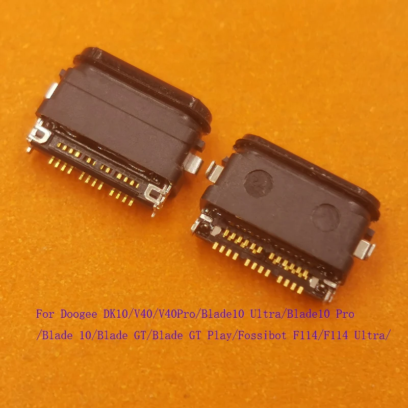 10-50Pcs Charger Dock Charging Type C Connector Plug USB For Doogee DK10 V40 Pro Blade GT Play 10 Ultra Fossibot F114 F114Ultra