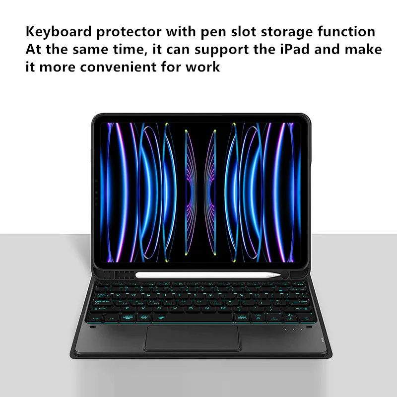 AJIUYU Keyboard Case For iPad Pro 11 inch 12.9 2018-2022 Air 4th 5th 3rd 10.2\