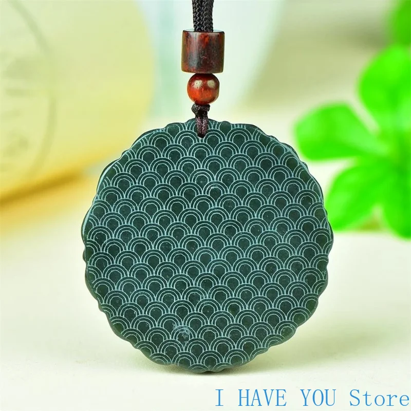 الطبيعية Hetian الأزرق اليشم التنين فينيكس قلادة جالبة للحظ موضة الرجعية الرجال النساء قلادة تميمة غرامة مجوهرات فاخرة هدايا العيد