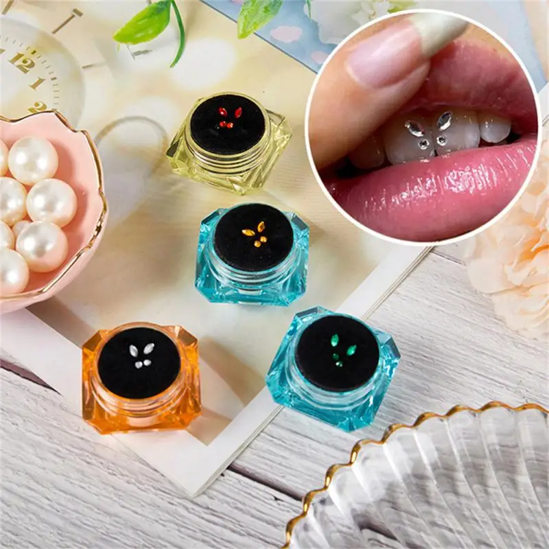 box Tooth Gems Crystal Ornament Various Shapes Color Teeth Jewelry Denture Acrylic Teeth Decoration